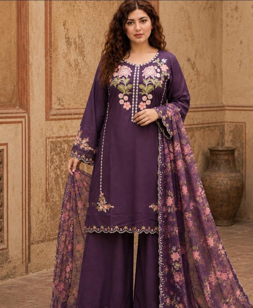 3 piece Lawn Suit